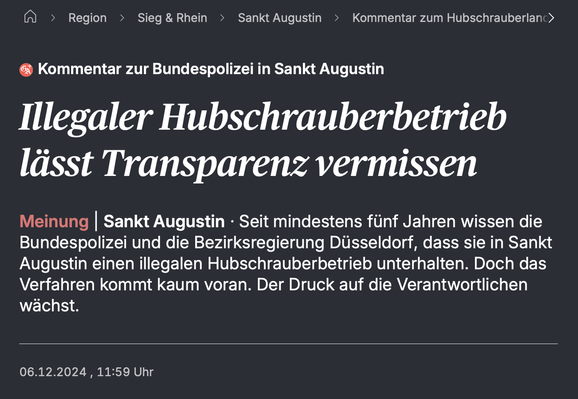 Hubschrauber Hangelar / Sankt Augustin