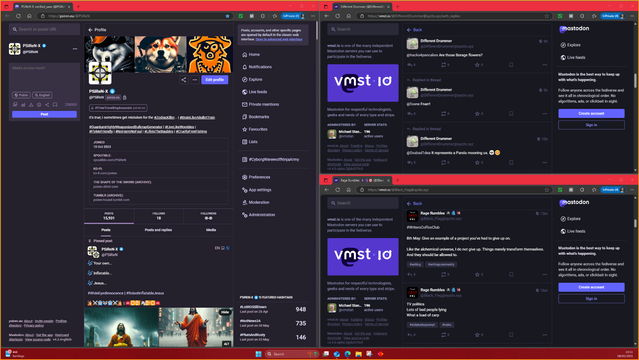 #WhateverHappenedTo: #vmst.io... Let's #CompareAndContrast...

#OhYeah... 

•	#ShadowBan(s); 
•	#ReplyGuys;
•	#Fakebook / #RedditPosts #CopyPasta; 
•	#TheLoss of over 75% of #ITs #ActiveMembers;
•	#SubstandardDaryls; and,
•	#EMailScammers... 

And, #TheFediverseRemembers

#TrueStory... #StillTrue™️