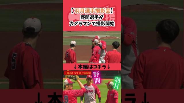 【鯉活】羽月選手を野間選手が撮影🤣ほっこり #カープ #プロ野球 #広島 #野間峻祥 #羽月隆太郎