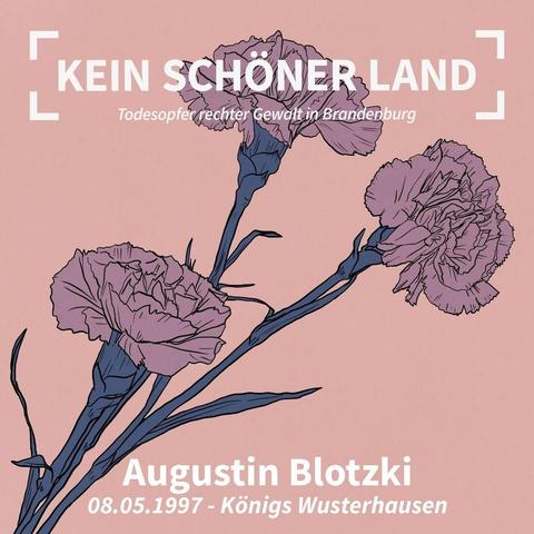 Blumen zum Gedenken an Augustin Blotzki
