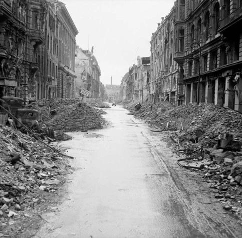Destroyed streets of Berlin