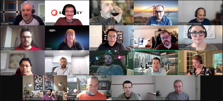 Screenshot of attendees on the May 2, 2025 #SitecoreLunch call.