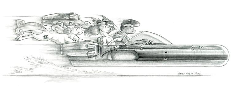 Needing to sell his Landspeeder in a hurry. The CMC got a good deal when they bought it.