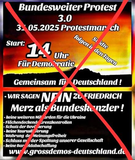 Demoaufruf für "16-Länder-Demos" am 31.05.2025