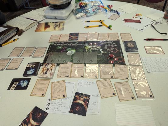Our board layout near at the end.