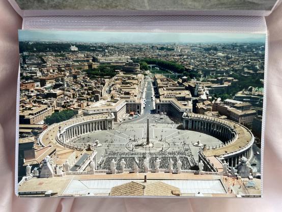 Photo by Jenny Lam when she was 12 years old from atop Saint Peter's Basilica of Saint Peter's Square in the Vatican, summer 2000