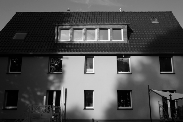house with shaddows and windows