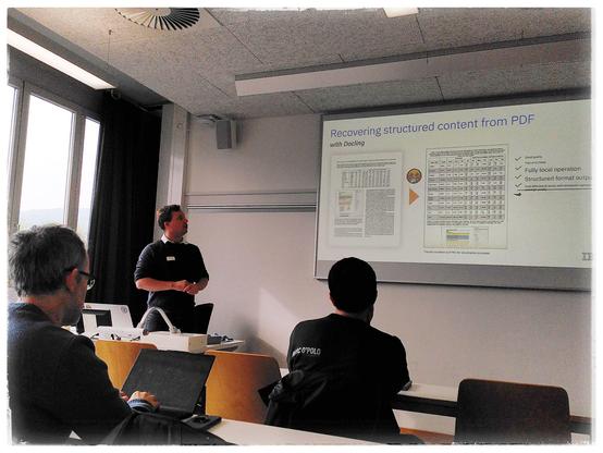 Peter Starr explains the basic problem of extracting data from richly formatted (usually PDF) documents in the intro of the workshop.