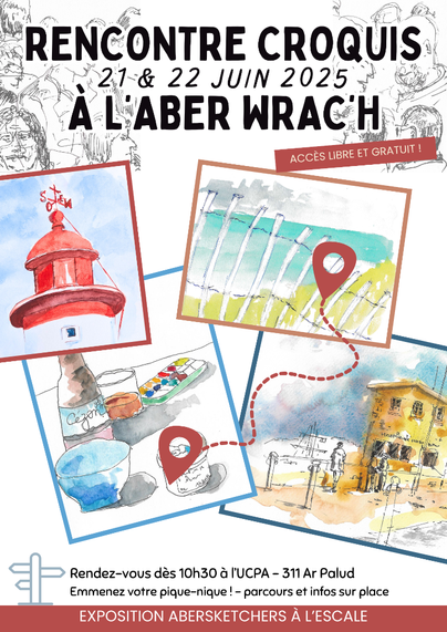 L'affiche de l'évènement de dessin à l'aber wrach