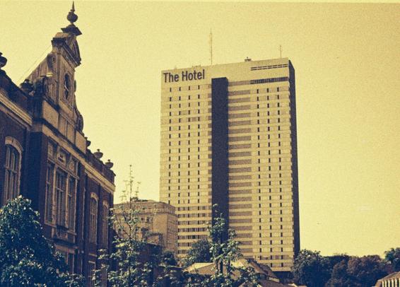 a view on the hotel from place Louise