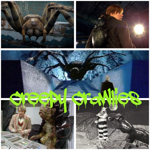 An assortment of giant bugs in Dr Who