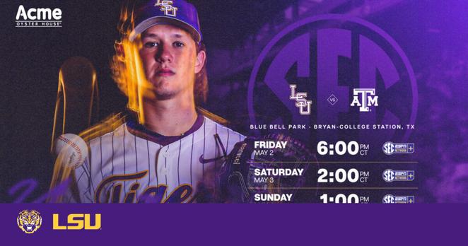 Tigers to Open Series at Texas A&M on Saturday after Rain Postpones Game 1 – LSU