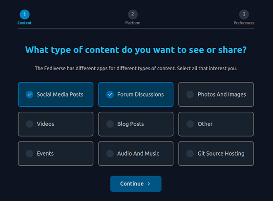 What type of content do you want to see or share?