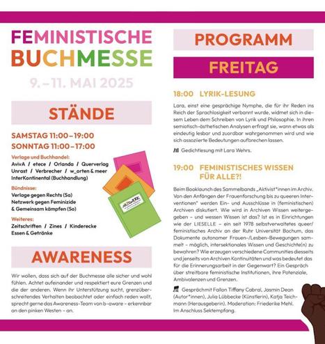 Ausschnitt aus Programm der Buchmesse