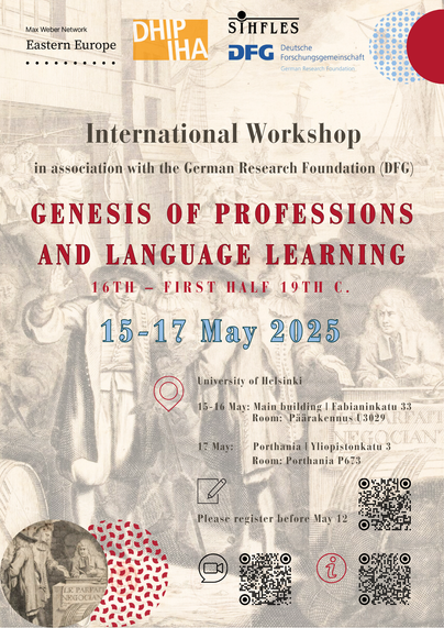Conference Poster, MWS. Picture: Jacques Savary, Le Parfait Negociant frontiscipe, 1675, Wikimedia Commons.