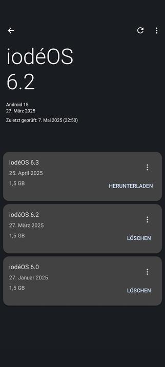 es hat sich Version 6.3 gefunden, was jetzt gleich installiert wird.
