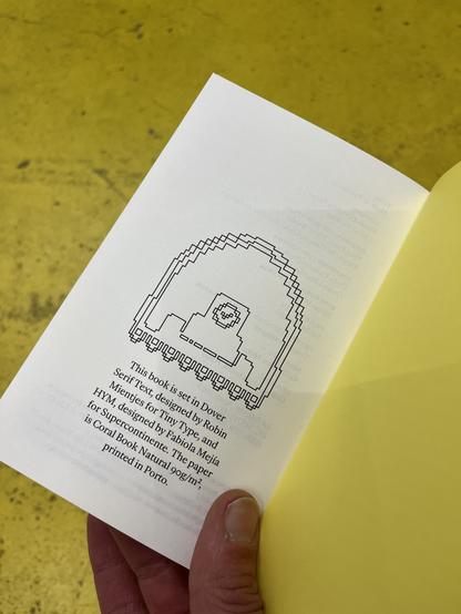 Last page of the book with all the credits.