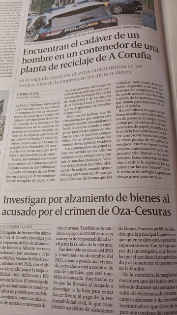 "Os coletores de papel tenhem-se convertido nos últimos tempos num refugio para dormir de muitos mendigos"