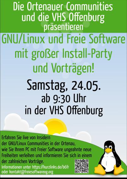 Unser Community-Event zum 10-Jahres-Jubiläum der #KiLUG und Ende von Windows 10. Install-Party und Vorträge am 24.05. in Offenburg bei der VHS