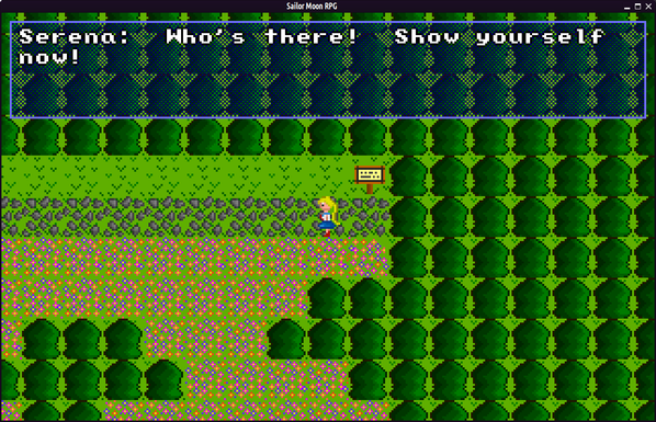 Screenshot of a "Pretty Soldier Sailor Moon" fan game made with OHRRPGCE.