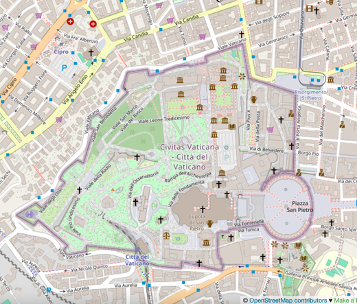 Map of the Vatican