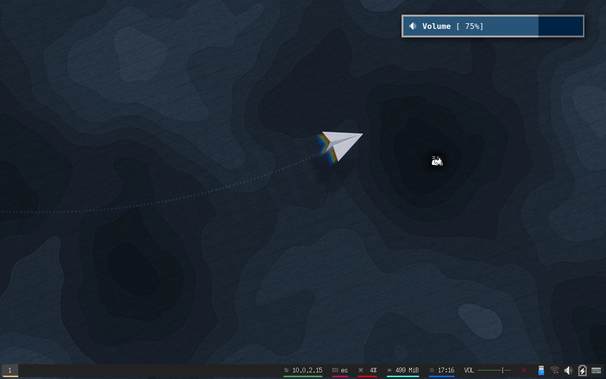 A screenshot of the clean desktop