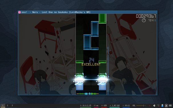 A screenshot of osu