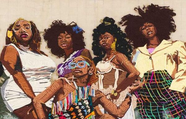 Kandy G. Lopez Embroiders Striking, Life-Size Yarn Portraits Highlighting BIPOC Narratives