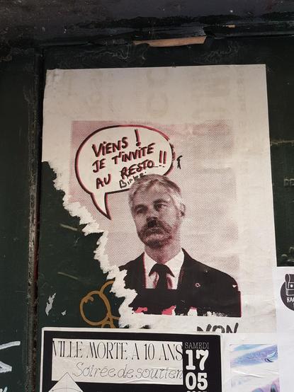 #collage, #Wauquiez dit: "Viens! Je t'invote au #resto"
