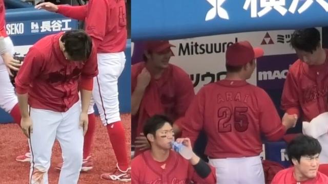 火消しの島内に深く一礼「ありがとう」の感謝で迎える床田寛樹！新井監督も島内&床田を讃えるカープベンチ！広島東洋カープvs横浜DeNAベイスターズ 2025年5月10日