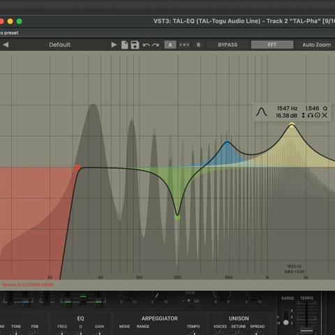 Screen grab of early development version of an upcoming TAL-EQ.