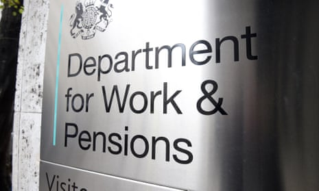 Sign saying "Department for Work & Pensions"