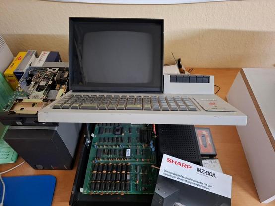 #Sharp #MZ80K computer with opened case
