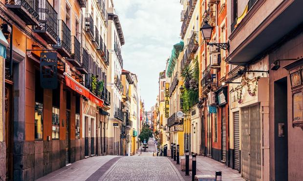 Una calle del barrio de Malasaña, en Madrid (Getty Images)