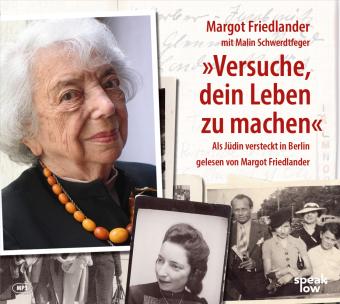 Cover des Hörbuches mit Foto von Margot Friedländer