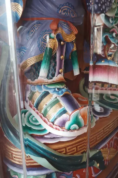 A protector god’s foot in a daoist temple