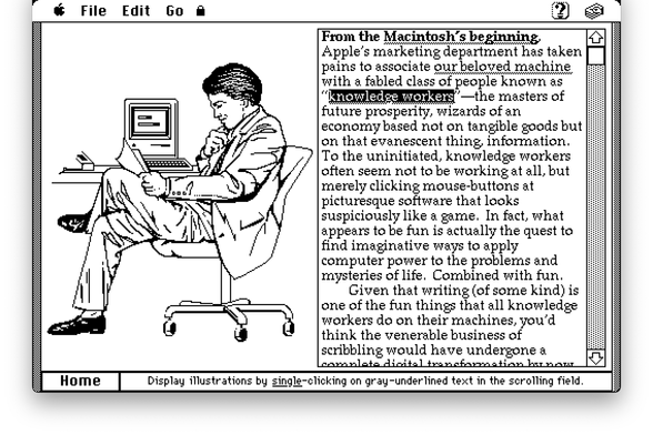 Where I read the line: “Knowledge worker”—the masters of future prosperity