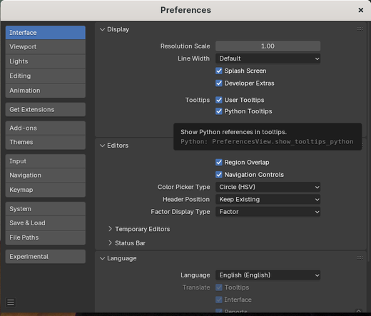 screenshot of blender 4.4.1
preferences 
interface section has a checkbox to add Python Tooltips

when activated you see in tooltip (hovering over any input field) how to access the same information in blender python scripting