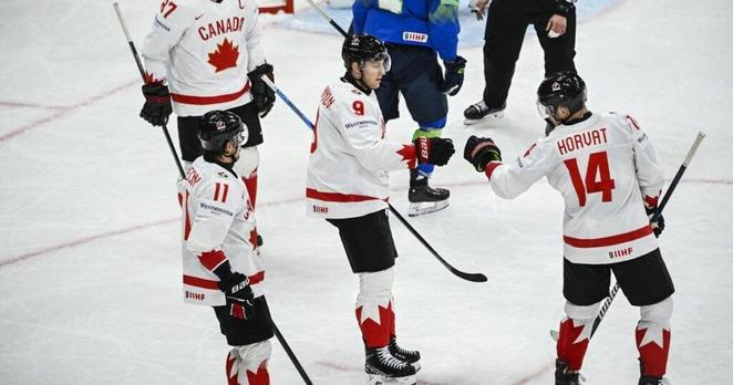 Canada downs Slovenia 4-0 to open world men's hockey championship event