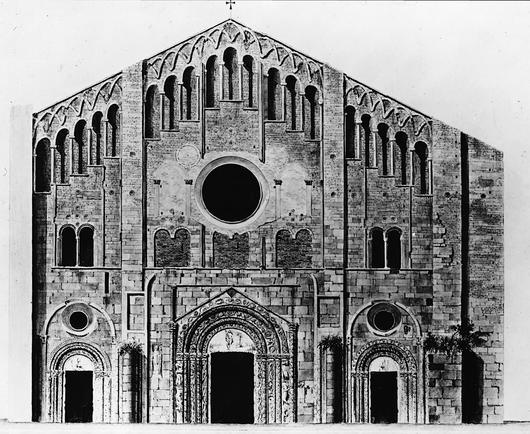 Disegno della stessa facciata descritta nel post precedente.

Facciata secondo un disegno acquarellato di proprietà dell'avvocato Dell'Acqua.
Foto Chiolini PV 1955