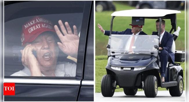 ‘Great time to get rich’: Donald Trump spends day at Florida golf course as markets tumble