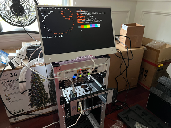 A RPi 4 running FreeBSD running in a Minirack.