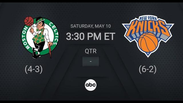 Boston Celtics @ New York Knicks | #NBAPlayoffs presented by Google ABC Live Scoreboard