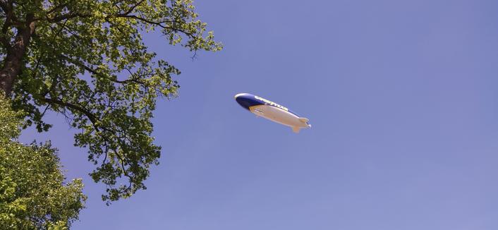 the zepellin with tree branches for 'scale' because it flew very low