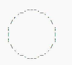 a picture of an ascii circle