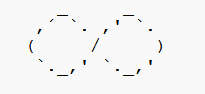 an infinity symbol using ascii characters