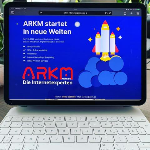 Schreenshot mit Hinweis auf neue Homepage.