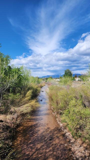 color photo of a high desert river facing a Northeasterly direction