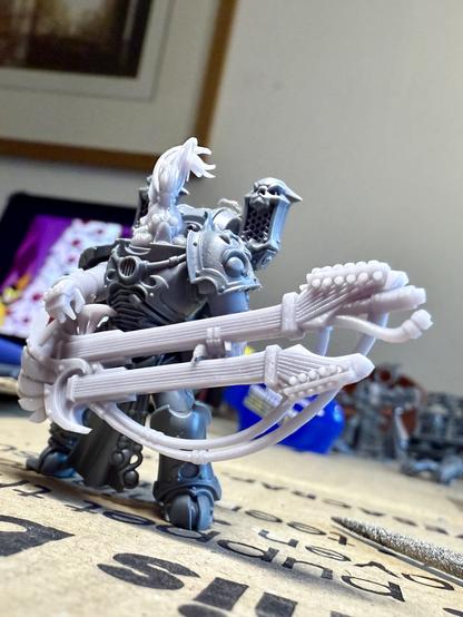 A Noise Marine with a double guitar sonic weapon