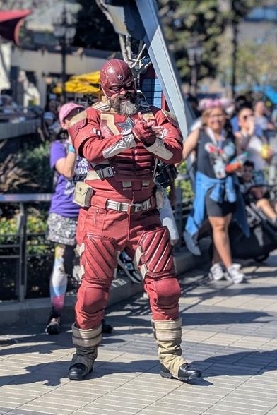 Red Guardian applauding the crowd's efforts to convince Steve Rogers to let him join the Avengers.